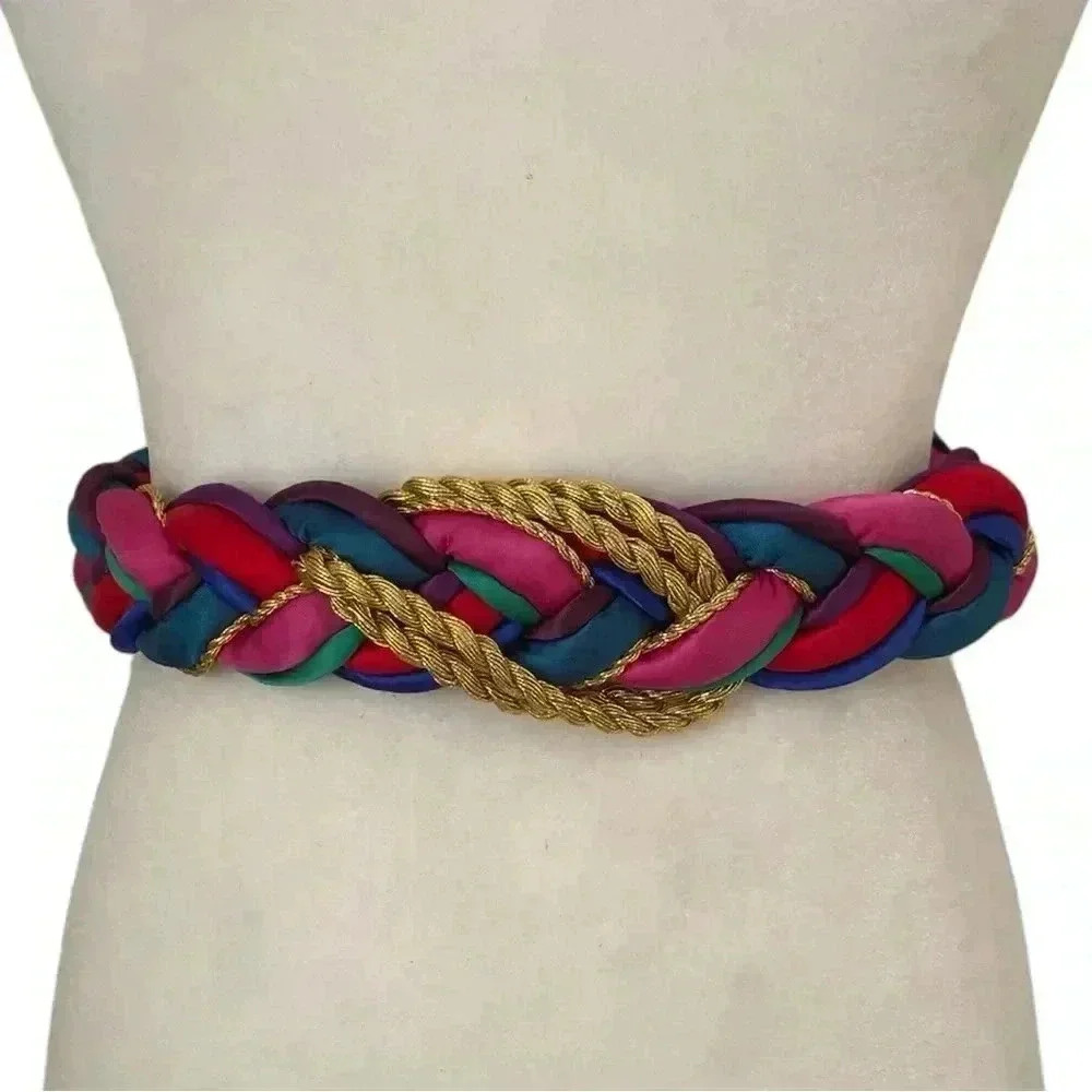 Vintage Womens 1980s Style Braided Belt